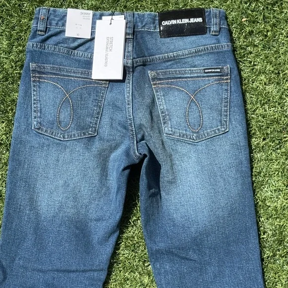 Calvin Klein Jeans Boys Blue Skinny Jeans - Picture 9 of 16